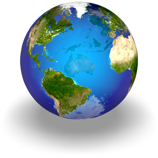 An icon of the planet Earth, 512 x 512