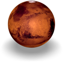 An icon of the planet Mars, 128 x 128